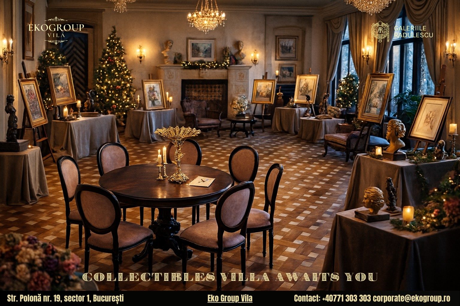 Istoria Crăciunului revăzută: evocarea sărbătorilor anilor ’30 la Eko Group Vila prin obiecte de artă de colecție